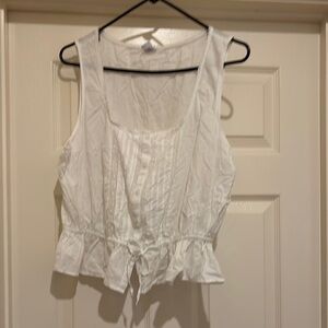 Old Navy Women’s White Tank Top with Front Tie